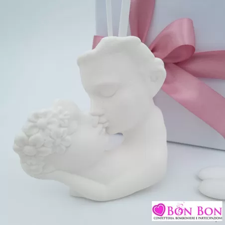 Bomboniera matrimonio profumatore coppia amanti bacio opaca Bagutta - 2