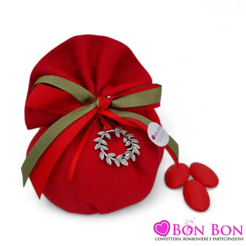 Sacchetto laurea bustone ottomano rosso con corona Liete Creazioni - 1