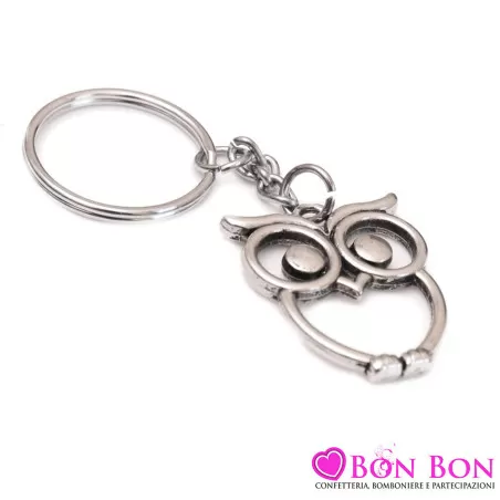 Bomboniera laurea portachiavi gufo in metallo Greenford - 1