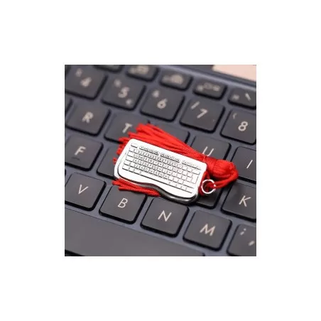 Bomboniera laurea in informatica portachiavi tastiera in metallo Greenford - 2