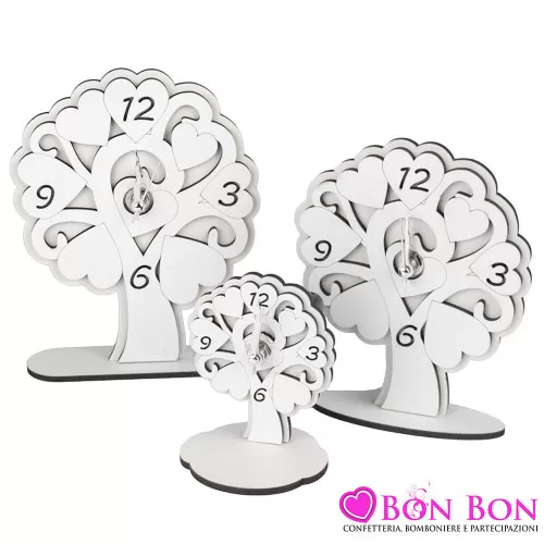 Bomboniere matrimonio orologi albero della vita in legno Argenti preziosi - 1