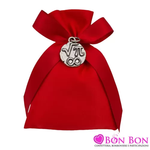 Bomboniera laurea in matematica ciondolo in bagno argento Tabor - 1