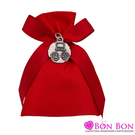 Bomboniera laurea in informatica ciondolo in bagno argento Tabor - 1