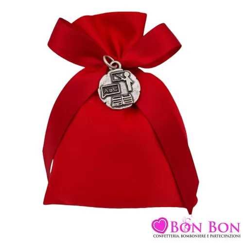 Bomboniera laurea in pedagogia ciondolo in bagno argento Tabor - 1