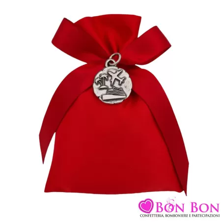 Bomboniera laurea in turismo ciondolo in bagno argento Tabor - 1