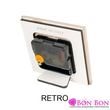 Bomboniere per matrimonio orologi con piastrella con disegno Argenti preziosi - 2