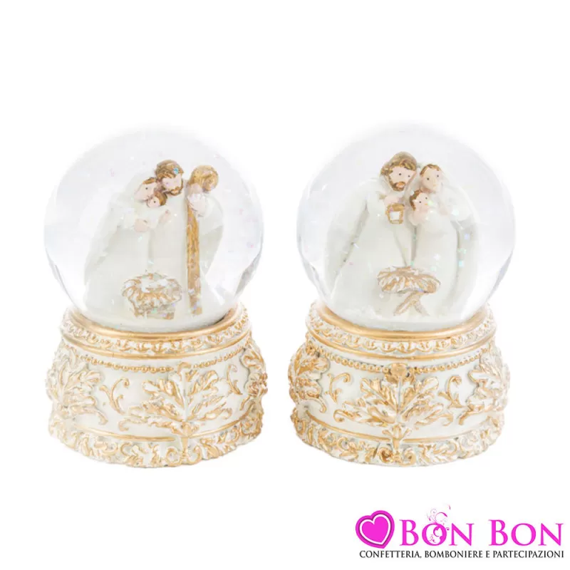 Bomboniera matrimonio natalizio ampolla sacra famiglia Le stelle - 1
