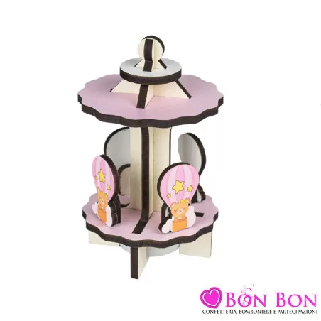 Bomboniera battesimo giostrina musicale con carillon Le stelle - 7