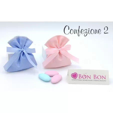 Bomboniera Battesimo Carillon Giostre in Legno con Cavallucci - Colori Celeste e Legno Naturale - 3