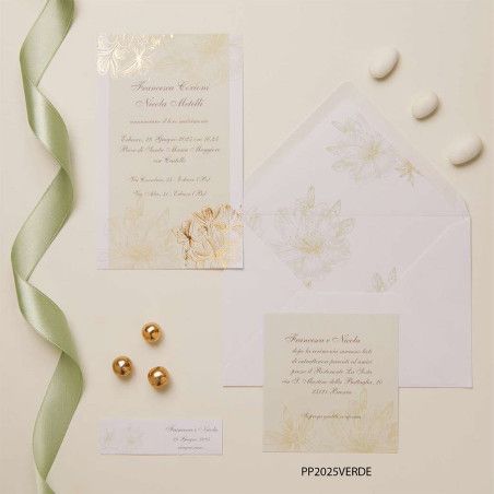 Bomboniera Matrimonio Claraluna 2025 - Portafoto in Legno con Disegno di Fiori e Frase Verde