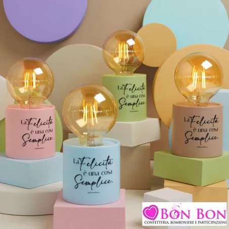 Bomboniere Matrimonio Originali Claraluna 2025 Lampade Led con frase