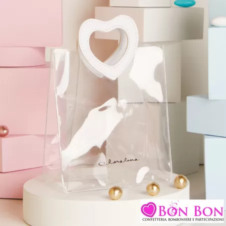 Bomboniera Matrimonio Claraluna 2025 Diffusore Elefante in Porcellana Avorio con Cuore Dorato Claraluna - 3