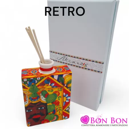 Bomboniera Matrimonio Tema Siciliano in Offerta Profumatore in Porcellana con Mori Dipinti a Mano - 3