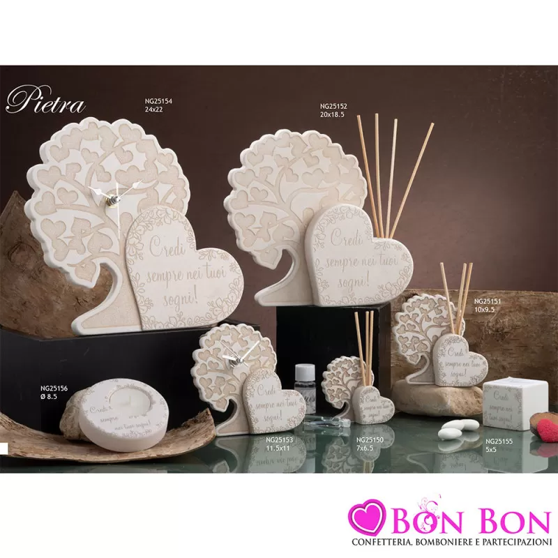 Bomboniere Matrimonio Albero della Vita con Cuore in Pasta di Marmo: Eleganza e Significato per un Giorno Speciale Dolcicose - 1