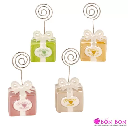 Bomboniere matrimonio segnaposto in ceramica a forma di scatole regalo ETM - 1