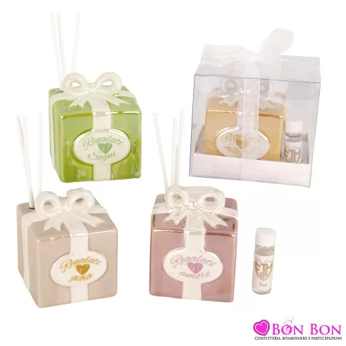 Bomboniere matrimonio profumatore forma scatola regalo ETM - 1