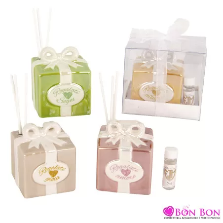 Bomboniere matrimonio profumatore forma scatola regalo ETM - 1