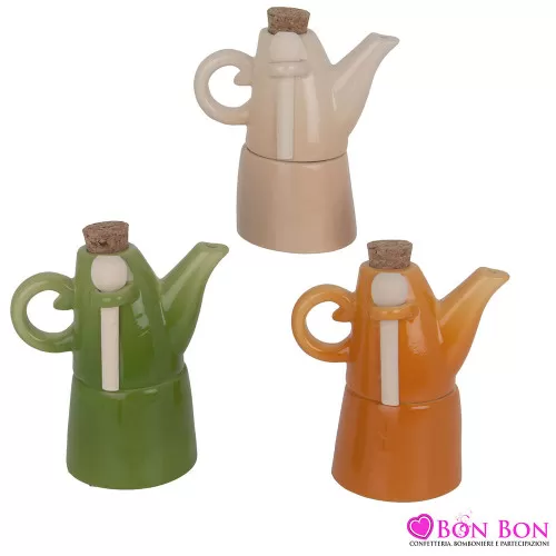 Bomboniere matrimonio caffettiera zuccheriera - 1