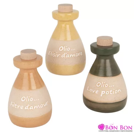 Bomboniere matrimonio utile oliera linea ulivo con frase - 1