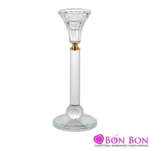 Bomboniere Matrimonio Eleganti Candelabri in Cristallo Royal Gifts - 1