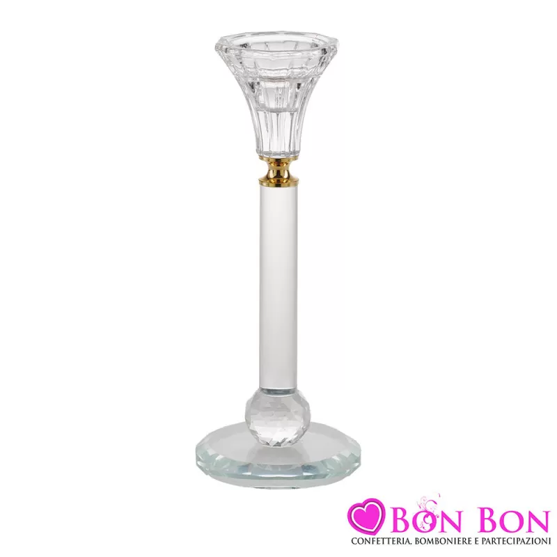 Bomboniere Matrimonio Eleganti Candelabri in Cristallo Royal Gifts - 1