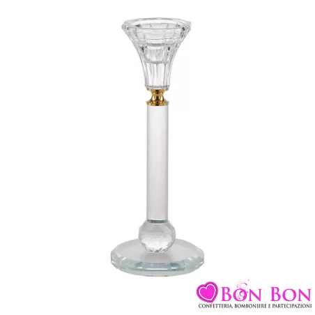 Bomboniere Matrimonio Eleganti Candelabri in Cristallo Royal Gifts - 1