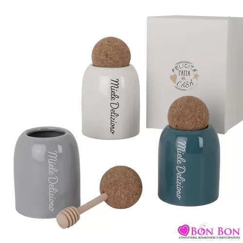 Bomboniere matrimonio utile portamiele con spargimiele con frase ETM - 1