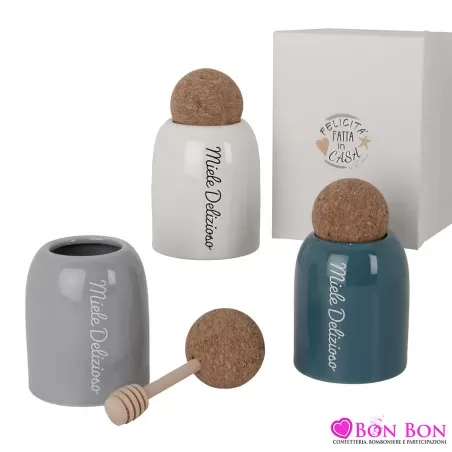 Bomboniere matrimonio utile portamiele con spargimiele con frase ETM - 1