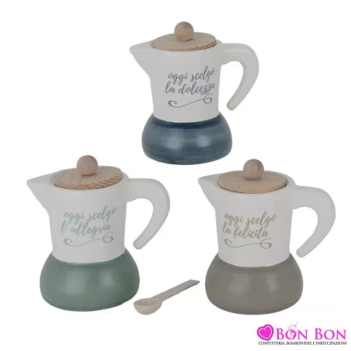 Bomboniere matrimonio utili moka zuccheriere con frase ETM - 1