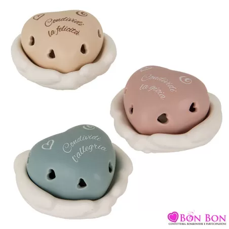 Bomboniere matrimonio lampada led mani che tengono un cuore ETM - 1