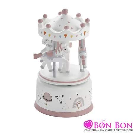 Bomboniere per Battesimo Eleganti e Originali Giostre in Legno Royal Gifts - 2