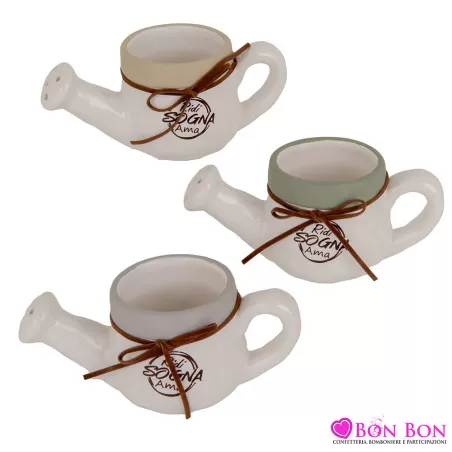 Bomboniera matrimonio annaffiatoio porta piantina con frase ETM - 1