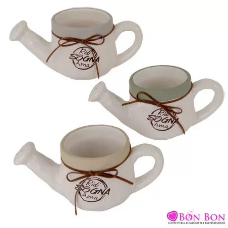 Bomboniera matrimonio annaffiatoio grande porta piantina con frase ETM - 1