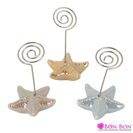 Bomboniere per Matrimonio Tema Mare Clip Stella Marina in Ceramica ETM - 1