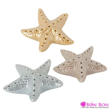 Bomboniere per Matrimonio Tema Mare – Stella Marina con Luce LED in Ceramica ETM - 1