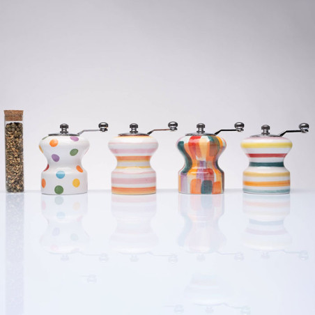 Bomboniere matrimonio solidali utili Cuorematto: macinapepe in porcellana con 4 decori assortiti Cuorematto - 1