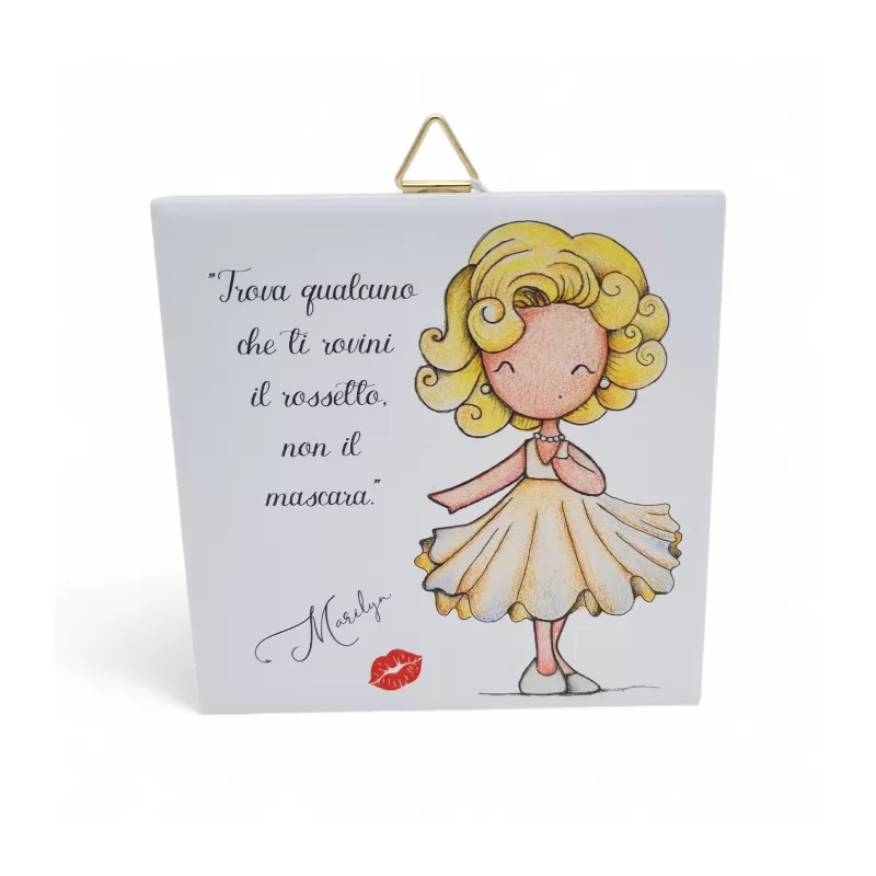 Bomboniera Prima Comunione Linea Miti e Leggende – Mattonella con Gancio Stampa Marilyn Monroe La Miniera - 1