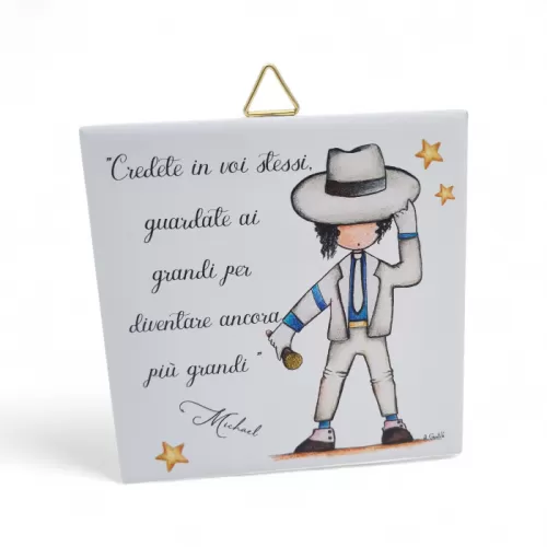 Bomboniera Prima Comunione Linea Miti e Leggende – Mattonella con Gancio stampa Michael Jackson La Miniera - 1