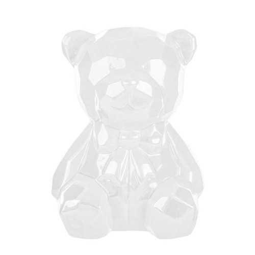 Bomboniere Battesimo Salvadanaio a Forma di Orsetto in Porcellana Bianco con Scatola Shopper Le stelle - 1