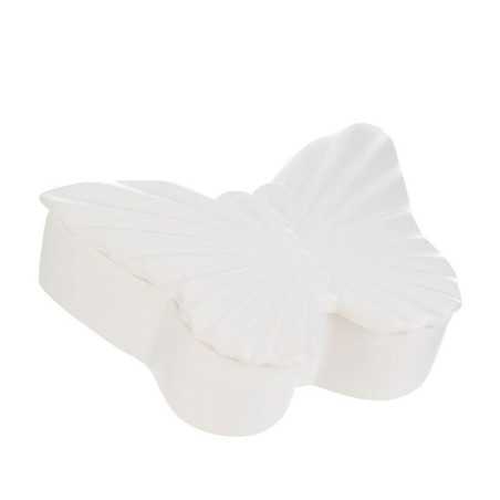 Scatola Bianca in Porcellana con Coperchio a Forma di Farfalla Le stelle - 1