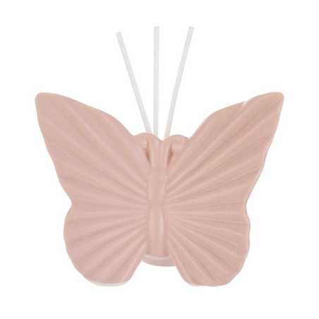 Profumatore Rosa in Porcellana a Forma di Farfalla con Bacchette ed Essenza Le stelle - 1