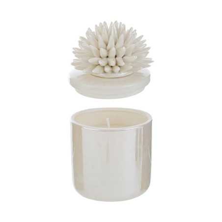 Bomboniere Matrimonio Candela con Corallo Bianco in Porcellana Lucida Le stelle - 1