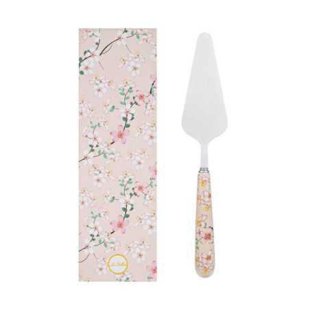 Bomboniere Matrimonio Paletta Torta Rosa con Motivo Floreale in Porcellana e Scatola Inclusa Le stelle - 1