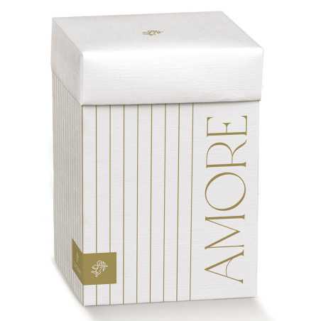 Bomboniere Matrimonio Linea Amore: Lampada con Vetro Satinato Avio e Rifiniture in Oro - 2