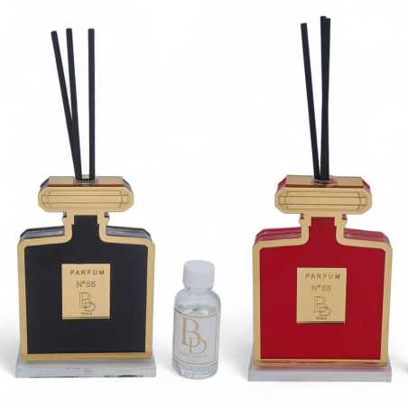 Bomboniere Matrimonio Profumatori a forma di bottiglia Chanel in plex Nera e Rossa Buba - 3