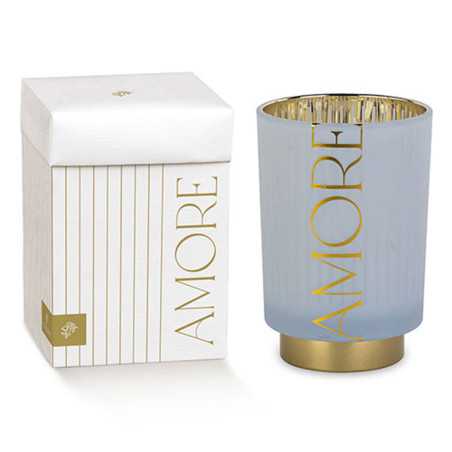 Bomboniere Matrimonio Lampada Linea Amore con Vetro Satinato Avio e Rifiniture in Oro - 2