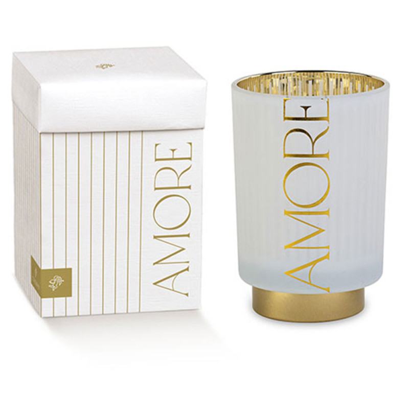 Bomboniere Matrimonio Lampada Linea Amore con Vetro Satinato Bianco e Rifiniture in Oro  - 2 Bomboniere Matrimonio Lampada Linea Amore con Vetro Satinato Bianco e Rifiniture in Oro  - 2