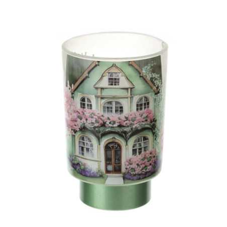 Bomboniere Matrimonio Hervit 2025 Lampada in Vetro con Stampa Casa Verde e Luce Led Calda con Scatola Inclusa Hervit - 1