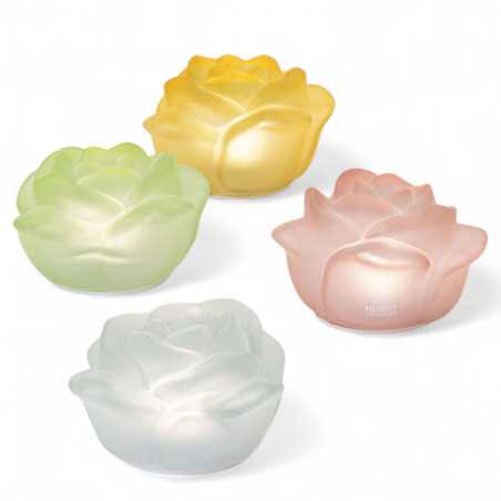 Bomboniere Matrimonio Hervit 2025 Rosa in Vetro Satinato con Luce Led in 4 colori con Scatola Inclusa Hervit - 5