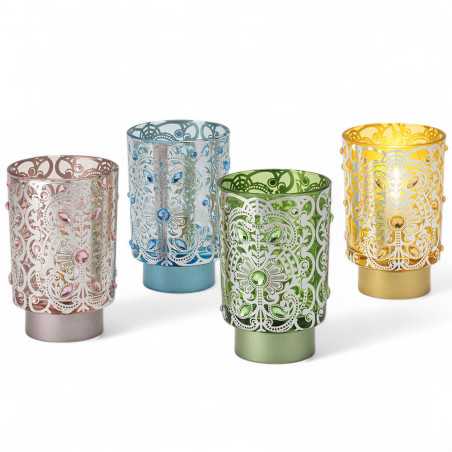 copy of Bomboniere Matrimonio Hervit 2025 Bottiglia in Vetro Decorata con Strass in 4 colori con Scatola Inclusa Hervit - 5